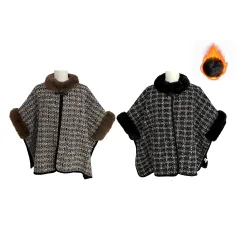 PONCHO TEXTURA TWEED 110X158CM