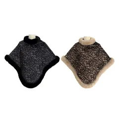 PONCHO TEXTURA ANIMAL PRINT 70X70CM