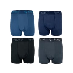 BOXER DE HOMBRE COLOR LISO ELASTICO OMAS BAMBU | 12 UNID