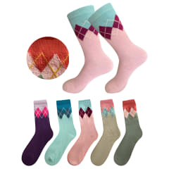 CALCETINES DE MUJER FIGURA ROMBO | 12 UNID
