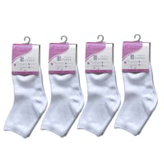 CALCETINES ESCOLAR CORTO BLANCA TALLA 02| 12 UNID