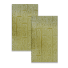 LAMINA DE PARED 3D PAPEL MURAL LADRILLO BEIGE 4PCS 70X77X6CM | 6 UNID