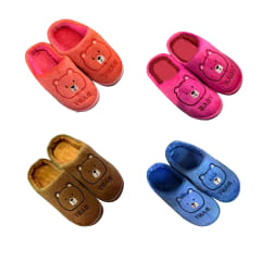 PANTUFLA INFANTIL UNISEX DISEÑO OSO TALLAS DE LA 24 A 33 | 120 UNID