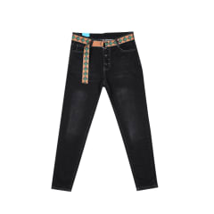 PANTALON JEANS MUJER CON CINTURON NEGRO | 12 UNID