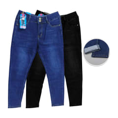 PANTALON JEANS MUJER AZUL/NEGRO POLAR | 12 UNID