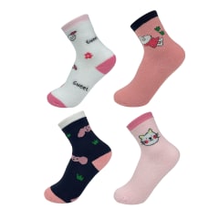 CALCETINES DE NIÑA CONEJO/GATO ALGODÓN TALLA 9-12 | 12 UNID