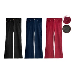 PANTALON MUJER ACANALADO PLUSH CON CHIPORRO Y  CIERRE