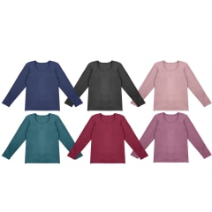 CAMISETA DE MUJER CUELLO REDONDO COLOR LISO | 12 UNID