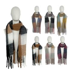 BUFANDA GRUESA CON BORLAS 50X180CM