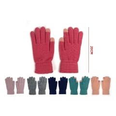 GUANTE PARA MUJER DE LANA TACTIL  20CM 