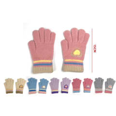 GUANTE DE LANA ESTAMPADO DISEÑO CORAZON 15CM