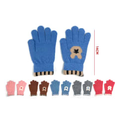 GUANTE DE LANA ESTAMPADO DISEÑO CONEJO 14CM