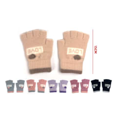 GUANTE DE LANA DEDOS MEDIO LOVE 15CM