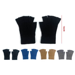 GUANTE DE LANA DEDOS MEDIOS ACANALADO 16CM 