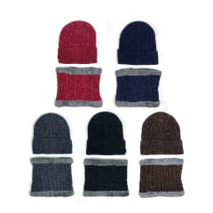 CONJUNTO ADULTO GORRO Y CUELLO DOBLE CAPA PLUSH