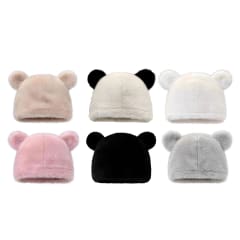 SOMBRERO GORRO PELUDO CON OREJAS DE OSO 18X30CM 