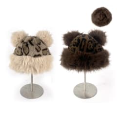 GORRO DE PELUDO ANIMAL PRINT 23*33cm