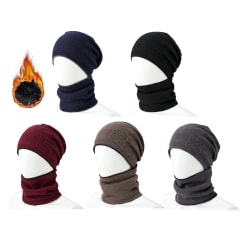 CONJUNTO DE ADULTO GORRO Y CUELLO DOBLE CAPA PLUSH