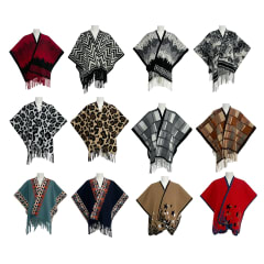 PONCHO GRUESO CON DISEÑO 110X150CM