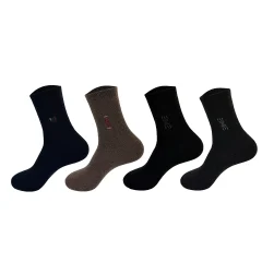 CALCETIN HOMBRE TOALLA MEDIA CAÑA DISEÑO SURTIDO - 12 PARES