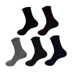 CALCETIN HOMBRE TOALLA MEDIA CAÑA LISO | 12 PARES