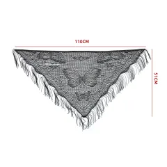 PUNTILLA CHILOTA NEGRA 110X51CM / VENTA MAYORISTA