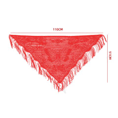 PUNTILLA CHILOTA ROJA 110X51CM / VENTA DESDE 12 UNIDADES O MAS