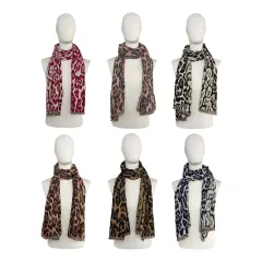 BUFANDA GRUESA ANIMAL PRINT FLECOS CORTOS 65×190 CM
