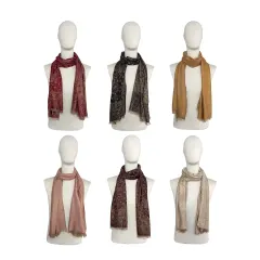 BUFANDA  PAISLEY FLECOS CORTOS 70×185 CM