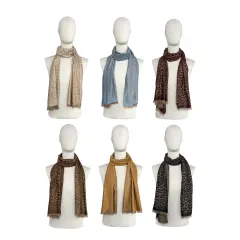 BUFANDA  ANIMAL PRINT FLECOS CORTOS 70×185 CM