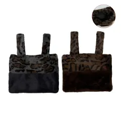 CARTERA PELUDA LEOPARDO 36×25 CM