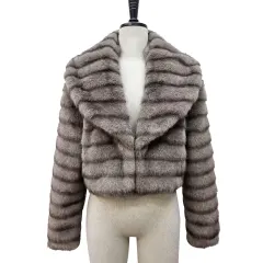 CHAQUETA CORTA PELUDA MUJER 1200G