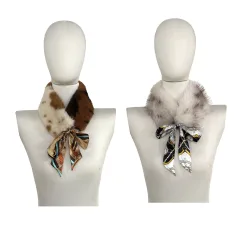 CUELLO PELUDO  LAZO SATIN 10X50CM