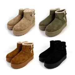 BOTIN CAÑA MEDIA MUJER CON PLATAFORMA Y HEBILLA 36-41