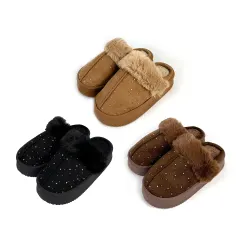 PANTUFLA PARA MUJER CON BRILLOS  36-41CM |SOLO VENTA POR EMBALAJE