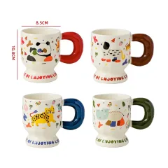 TAZA ELEVADA ANIMALITOS 8.5×10.8 CM