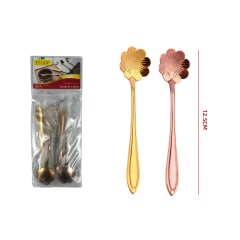 CUCHARA TE FLOR DORADA 12.5CM