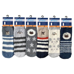 CALCETINES DE NIÑO PLUMADA MEDIA CAÑA DISEÑO SURTIDO TALLA 4 |12 UNID
