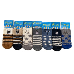 CALCETINES DE BEBE CON DISEÑO ANIMALES 9-18 MESES | 12 UNID