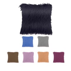 COJIN DECORATIVO LISO PELUDO 42X42CM | 6 UNID
