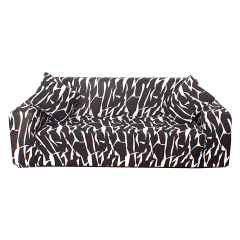 CUBRE SOFÁ FONDO BLANCO/NEGRO 3 CUERPOS 190X230CM | 6 UNID