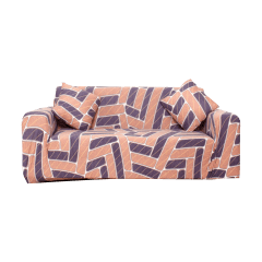 CUBRE SOFÁ CON DISEÑO COLOR CAFÉ 3 CUERPO 190X230CM | 6 UNID