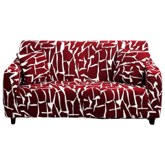 CUBRE SOFÁ ROJO/BLANCO  3 CUERPOS 190X230CM | 6 UNID