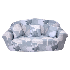 CUBRE SOFÁ FONDO LISO HOJAS 2 CUERPOS 140X180CM |6 UNID