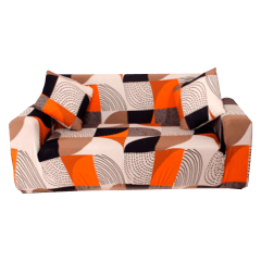 CUBRE SOFÁ FONDO CUADROS/PUNTOS  3 CUERPOS 190X230CM | 6 UNID