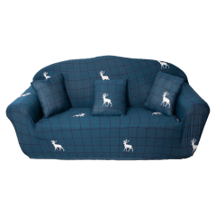 CUBRE SOFÁ FONDO CUADROS VENADO 4 CUERPOS 230X300CM | 6 UNID 