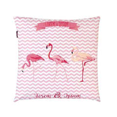 COJIN DECORATIVO ESTAMPADO 3 FLAMENCO 43X43CM | 6 UNID