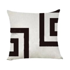 COJIN DECORATIVO ESTAMPADO CUADROS NEGRO 43X43CM | 6 UNID
