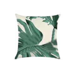 COJIN DECORATIVO ESTAMPADO HOJAS FONDO BLANCO 43X43CM | 6 UNID