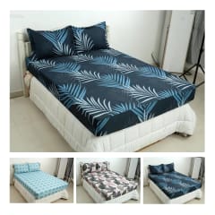 JUEGO DE SABANA CUBRE COLCHON Y FUNDA 2.5 PLAZAS DISEÑO | 12UNID